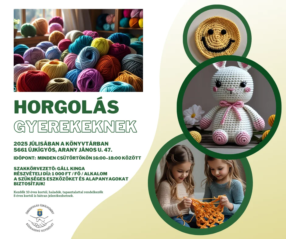 Horgolás gyerekeknek a nyári szünetben