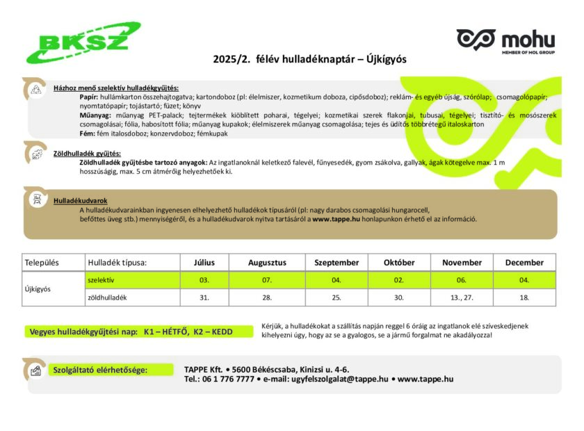 5661_Újkígyós_Hulladéknaptár2025_II _jav