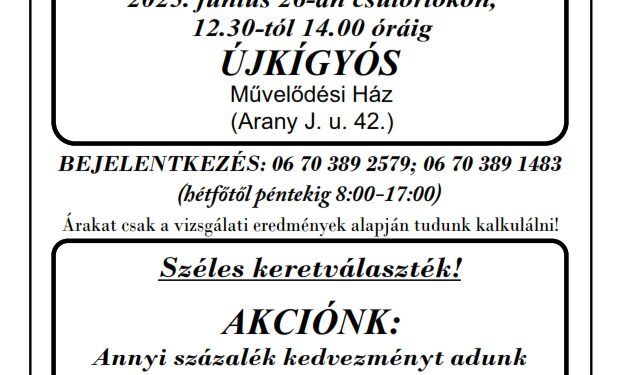 Látásvizsgálattal egybekötött szemüvegrendelés